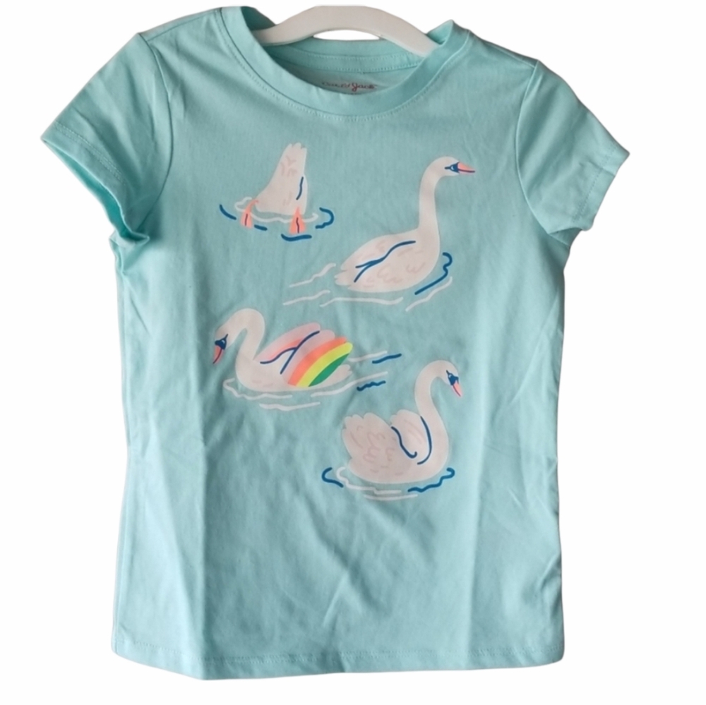 Cat & Jack Girl's Swan graphic T-Shirt